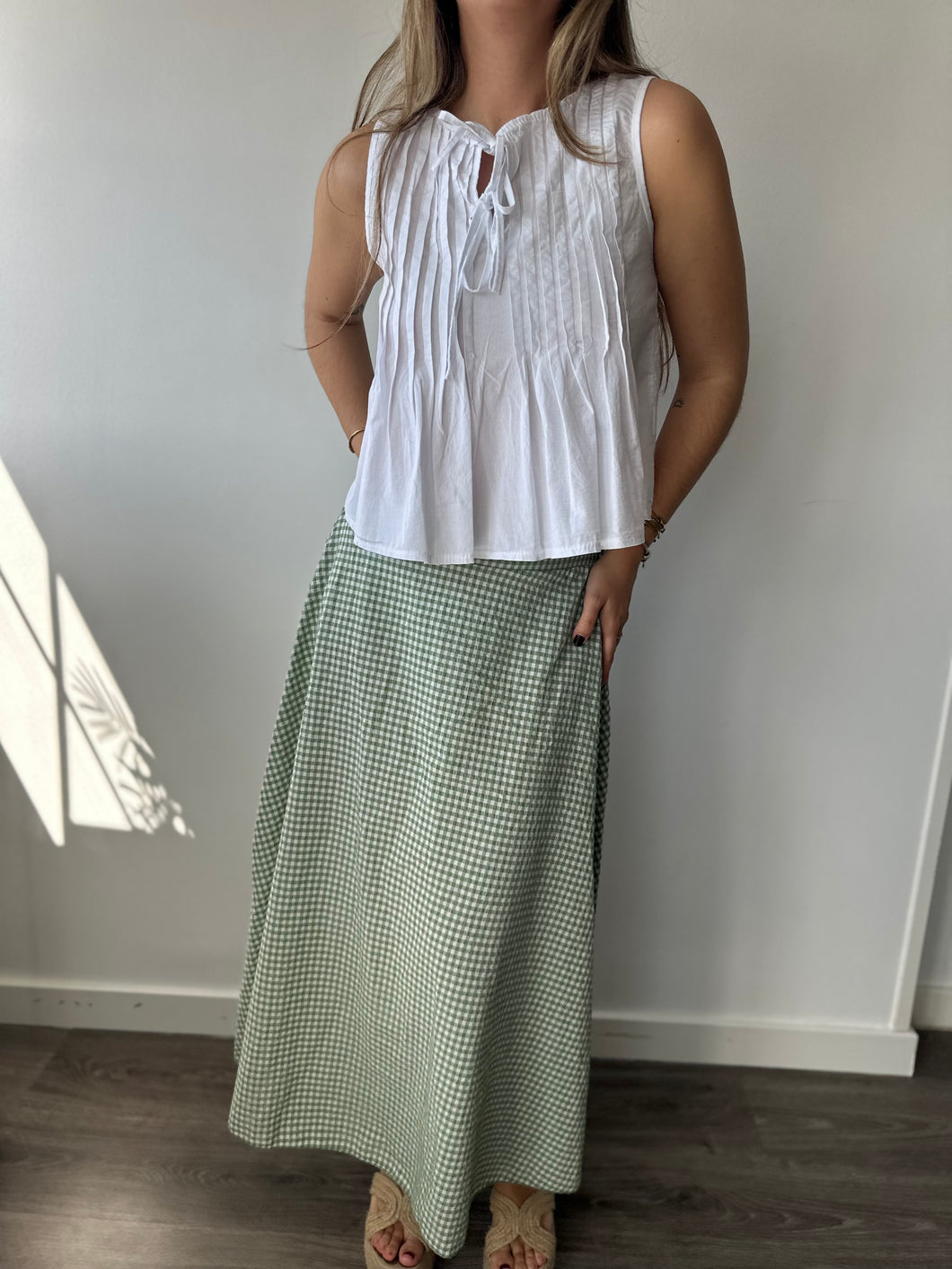 Falda Cuadros Verde