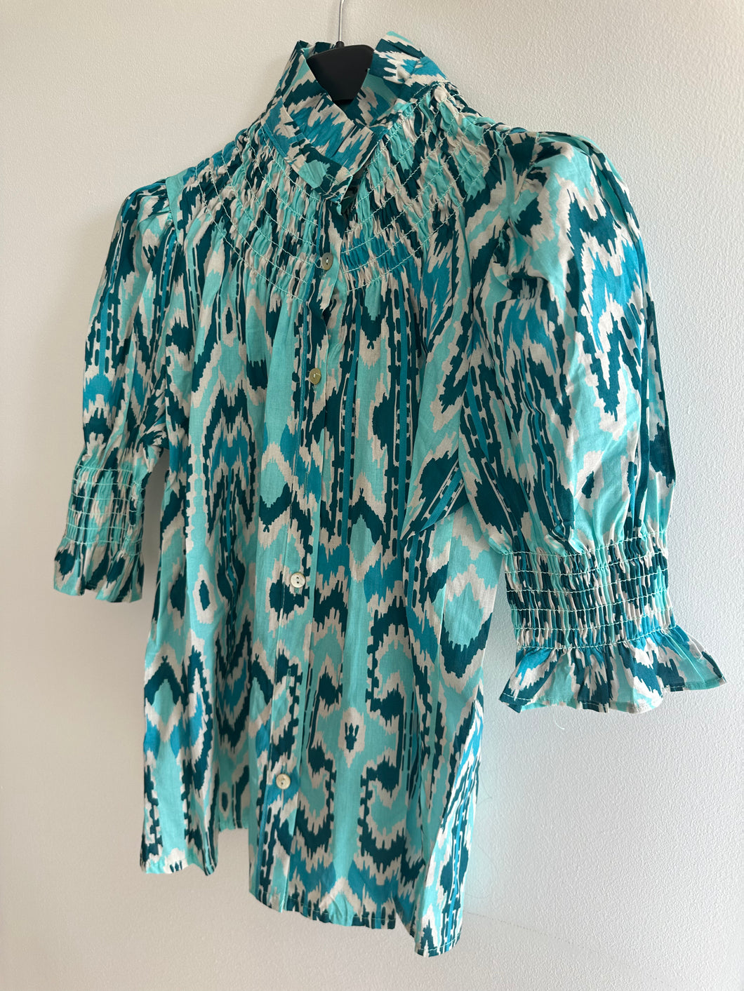 Blusa Atenas Corta Turquesa
